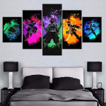 Ilma raamita 5 t&uuml;kki Manga Samurai Jaapani Anime Seinakunst L&otilde;uend Plakatid Pildid Maalid Kodukaunistused elutoa kaunistusteks 20x35cm*2 20x45cm*2 20x55cm*1