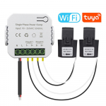Tuya Wifi &uuml;hefaasiline energiaarvesti 80A koos CT Clamp mobiiltelefoni rakendusega Kwh energiatarbimise monitor PC311-1-W-TY & 2 CT