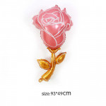 Tulnukas punane roosa roos alumiiniumfooliumist &otilde;hupall armastus s&otilde;brap&auml;eva s&uuml;nnip&auml;evapeo dekoratiivne &otilde;hupall roosa