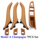 RHD parempoolne juhi auto siseukse k&auml;etoe paneeli katte t&otilde;mbek&auml;epideme trimmikomplekt BMW 5. seeria F10 F11 F18 520 523 525 528 jaoks A Black 7PCS