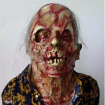 Halloweeni t&auml;iskasvanute mask Zombie Mask Lateks Verine hirmutav &Auml;&auml;rmiselt vastik kogu n&auml;omask Kost&uuml;&uuml;m Peo Cosplay Rekvisiit pruun
