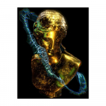 Kuldsed naised portreeskulptuur P&otilde;hjamaade kunst Luksuslik kunstiteos Abstraktne l&otilde;uend Maalimine Plakatid Prindid Elutoa Seinapildid Kaasaegne kodukaunistus Cuadros 20x30cm no frame