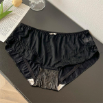 Aluspesu Naiste seksikas pits, antibakteriaalne puhtast puuvillast t&uuml;drukute keskmise v&ouml;&ouml;koha j&auml;ljeta l&uuml;hikesed p&uuml;ksid, pea suvine &otilde;huke stiil one size must