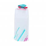 Kokkupandav veekott toidukvaliteediga BPA tasuta kuumakindlad painduvad kokkupandavad veepudelid matkatarbed valge