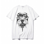 Naiste T-s&auml;rk Harajuku Y2K Top Harajuku Retro Korea stiilis Must Deemon Punk Gooti Anime Prinditud Riided XXXL valge