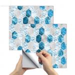 10 tk Blue Peel and Stick Backsplash plaatide kleebis Vin&uuml;&uuml;list seinakate k&ouml;&ouml;gipulga jaoks Metro Mosaics plaatidel 15cm*15cm*10Pcs