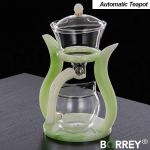 BORREY Creative Kung Fu teekomplektid Kuumakindel klaasist teekann T&uuml;rgi tilgutipott infuser teekohv, automaatne magnetiline teen&otilde;u Teapot