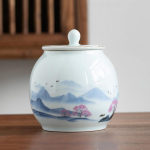 Suure mahutavusega keraamika teepurk Oolong Tieguanyin suletud s&auml;ilituspaak reisiteekarbid kohvikuivatatud puuviljade pulbri kanister A 13x15cm  900ml