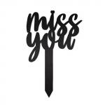 1 tk Miss You m&auml;lestuspanused v&auml;liaia akr&uuml;&uuml;lhoovi dekoratiivsisendid akr&uuml;&uuml;list hauavaia m&auml;lestustahvli aed 2023 must