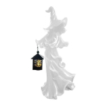 Halloweeni mustvalge n&otilde;id LED-laternaga. Kaunistage kinkvaigust kujukesed Halloweeni kodukontori sisekujunduseks 15&times;8&times;8cm valge
