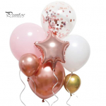 140 tk &otilde;hupallide kaarekomplekt Roos Kuldne Valge Roosa Kardioid Pentagramm Balloon Garland S&uuml;nnip&auml;ev Pulmad L&otilde;petamine Baby Shower Pruudi s&otilde;brap&auml;ev roosa kuldne v&auml;rv