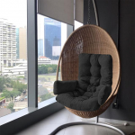 V&auml;ljas lamamistooli padi Aiam&ouml;&ouml;bel Sise&otilde;ue lamamistoolid maja sise&otilde;uele &Otilde;ues kiigepatjade kattepadi must