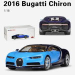 1/18 skaala Welly Bugatti Chironi sulamist automudel, survevalu metallist m&auml;nguasjas&otilde;idukid, automudel K&otilde;rge simulatsioonikollektsioon, kingitused lastele 1/18-25x11.5x6 cm must/sinine