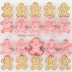 10 tk/karp Piparkoogid j&otilde;uluk&uuml;psise l&otilde;ikurid, biskviitvormi tempel Ise tee koogikaunistus Navidadi aastavahetuse peo k&uuml;psetusvahendid