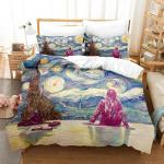 Van Goghi voodipesukomplekt, &uuml;heinimesevoodi, kaheinimesevoodi, &uuml;lisuur kaheinimesevoodiga voodikomplekt Aldult Kid Magamistoa tekikotid 3D retroklassikaline 2022 US Twin(172x218cm)