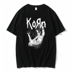 Ameerika laulja rokkb&auml;nd Korn Print Graafiline T-s&auml;rk suvine unisex l&uuml;hikeste varrukatega s&auml;rgid T&auml;navar&otilde;ivad Unisex vabaaja puhtast puuvillast T-s&auml;rgid L