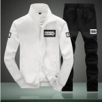 Stand Collar Meeste Stamp jope noorte vaba aja spordi&uuml;likond L must