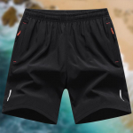 Suures suuruses 8XL meeste vabaaja l&uuml;hikesed p&uuml;ksid Meeste suvised meeste rannap&uuml;ksid Ice Silk kiiresti kuivavad p&uuml;ksid 6XL must