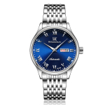 WEISIKAI 6016A meeste k&auml;ekellad Uus TOP br&auml;ndi luksuslik meeste k&auml;ekell karbiga veekindel helendav kalender, automaatsed meeste mehaanilised k&auml;ekellad must/sinine