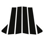 6 tk Chevrolet TrailBlazerile (crossover) 2021-2024 l&auml;ikivad mustad sambapostide kleebised Autoakna v&auml;lispostide katte kate