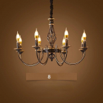 Maaelu retro l&uuml;hter k&uuml;&uuml;nal elutuba s&ouml;&ouml;gitoa lamp Magamistoa lamp Antiikne rauast ripplamp 8 headlights