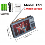 F51 retro videoraadio traadita Bluetooth k&otilde;lar kaasaskantav minipistik Walkm kogu sagedusega MP3 muusikapleier Stereo subwoofer hall