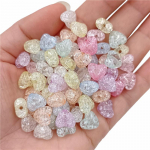 100 tk 9,8 * 11 mm ehete tegemiseks pragude tegemiseks K&auml;sit&ouml;&ouml; lahtised helmed DIY helmed ehted tarvikud s&uuml;damekujulised v&otilde;lud mitmev&auml;rviline