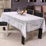 Euroopa maakoha puuvillane laudlina, &otilde;&otilde;nes tikandid, all&auml;&auml;re pestav &otilde;&otilde;nes laudlina teelaua jaoks 60 X 60CM valge