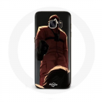 Samsung Galaxy S7 Edge Squid Game Red Soldieri &uuml;mbris kolmnurkse maskiga