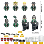 Keskaegsed kentauri s&otilde;durifiguurid Ehitusklotsid R&uuml;&uuml;tlite armee kuningas Kuninganna Aksessuaarid Loss S&otilde;jav&auml;e MOC-plokid Relvakomplekt