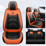 Four Seasons universaalne auto viieistmeline autoistme kate maastur veekindel pakett PU nahast autoistme kate universaalne auto istmekate viiekohalistele mudelitele Seat Cover For Five Seats oranž