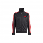 Adidas Originals Kolmeleheline Logo Prindiga Triibuline Vabaaja Spordijope Pikkade Varrukatega Meeste Jope Must IN4719 XS