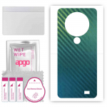 apgo Protective Skin Sticker for the back compatible with Oukitel C19 Pro, Wrap Film, Foil, Vinyl - Pattern Carbon Chameleon CAKA1