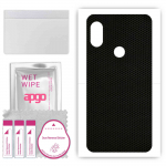 apgo Protective Skin Sticker for the back compatible with Xiaomi Redmi Note 6 Pro, Wrap Film, Foil, Vinyl - Pattern Matrix