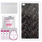 apgo Protective Skin Sticker for the back compatible with Huawei P9 lite 2018, Wrap Film, Foil, Vinyl - Pattern Carbon Black Pixel