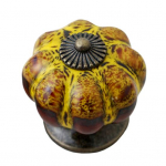 Retro &uuml;mmargune k&otilde;rvitsa kujuga keraamiline sahtlikapp Garderoobi ukse k&auml;epideme nupu kaunistus roheline