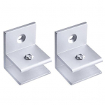 2 tk klaasklambrid, ruudukujulised multifunktsionaalsed roostevabast terasest korrosioonikindlad roostevastased riiulite hoidik 1