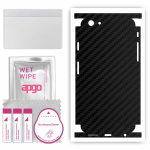 apgo Protective Skin Sticker for the back+sides compatible with Apple iPhone 6, Full Wrap Film, Foil, Vinyl - Pattern Carbon Black