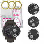 3x apgo MATTE Hybrid protective glass compatible with Garmin Instinct 2 Solar, flexible nano glass, great replacement for tempered glass, scratch-resi