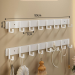 Riidekonks Seina riputus Seina testimine Kapp k&auml;ter&auml;tik Vannitoa sein Paari rida vaba stants ukse taga Vannitoa riidekonks White -8 hook