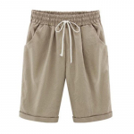 Viie pikkusega p&uuml;ksid Elegantsed naiste vabaaja p&uuml;ksid, elastsed v&ouml;&ouml;kohaga p&uuml;ksid, suured naiste sidemega lahtised l&uuml;hikesed p&uuml;ksid 5XL