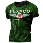 Vintage Mood T-s&auml;rgid Meestele 3D Prindiga Meeste Texaco T&auml;navar&otilde;ivad Klassikalised spordir&otilde;ivad Suurem&otilde;&otilde;tmelised 6xl Topid T-s&auml;rk Meeste r&otilde;ivad XS
