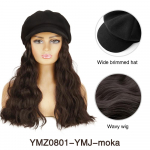 LISI HAIR Synthetic Beret And Fisherman's hat Wig High Temperature Resistant Fiber Long Wavy Hair Suitable For Women Daily Wear 50cm