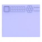 Silikoonist k&auml;sit&ouml;&ouml;matt tassipinnaga Kokkupandav mitmek&uuml;lgne kasutus Lihtne hooldada mittenakkuva disainiga v&auml;rvimismatt lilla