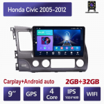 Androidi autoraadio Carplay jaoks Honda Civic 2005-2012 auto multimeedia videopleier GPS-navigatsioon WIFI 4+64GB 2+32GB