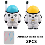 Astronaudi Mini Walkie Talkie 1 v&otilde;i 2 tk Toetab 1000 m Kaugjuhtimisega K&auml;eshoitav Elektrooniline Walkie Talkie M&auml;nguasjad V&auml;litingimustes M&auml;nguasi Lastele gray
