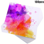 100 lehte joonistuspaberit &otilde;lipastellidele, 7,8*7,8 tolli (94lb/200gsm)Professionaalsed v&auml;rvimistarvikud 20*20cm，100 Sheets