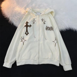 S&uuml;giskapuutsiga tikitud Cross Flame Coat Couple avar sviiter XL aprikoosi