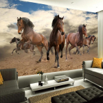 3D seinamaalingute tapeet Stereoskoopiline galopiv hobune kodukaunistuse seinakunst elutoa magamistoa tapeet 200 cm(W) x 140 cm(H)