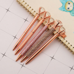 Rhinestone Rose Gold pastapliiats Luksuslikud armsad pulmade metallist kirjatarbed kooli kontoritarbed, 5 t&uuml;kki